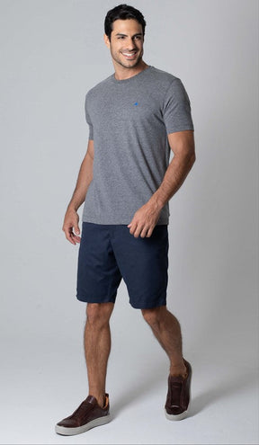 T-Shirt Gola Careca Com Bordado