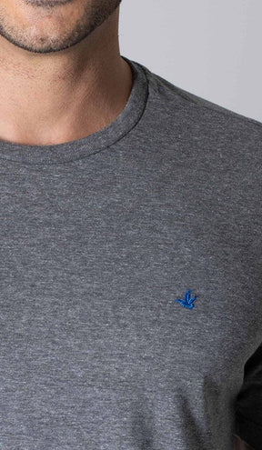 T-Shirt Gola Careca Com Bordado