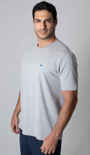 T-Shirt Gola Careca Com Bordado