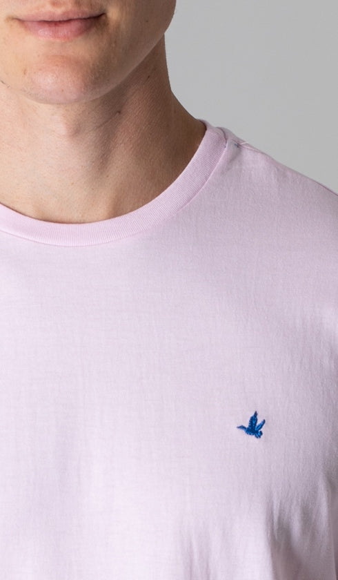 T-Shirt Gola Careca Com Bordado