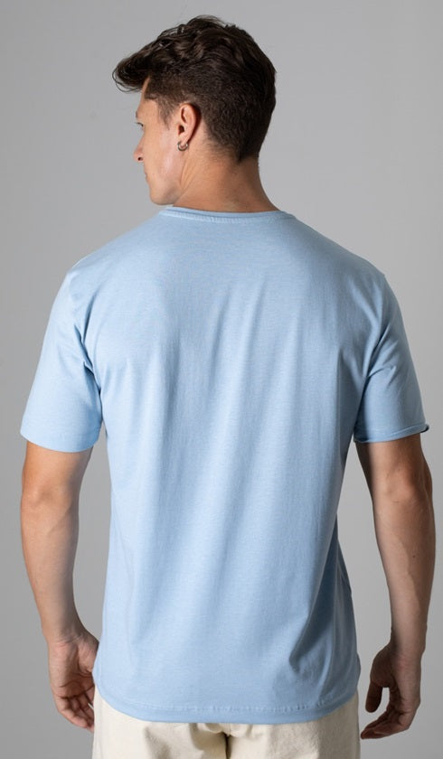 T-Shirt Gola Careca Com Bordado