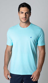 T-Shirt Gola Careca Com Bordado