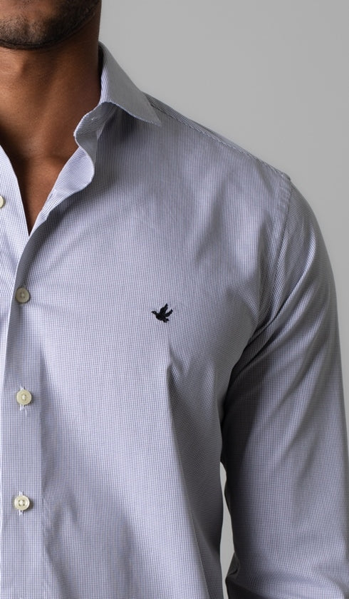 Camisa Manga Longa Slim Xadrez