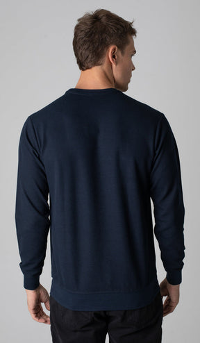 Blusão Gola Careca Liso Com Detalhe V