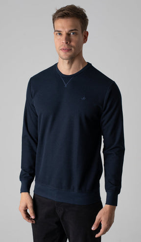 Blusão Gola Careca Liso Com Detalhe V
