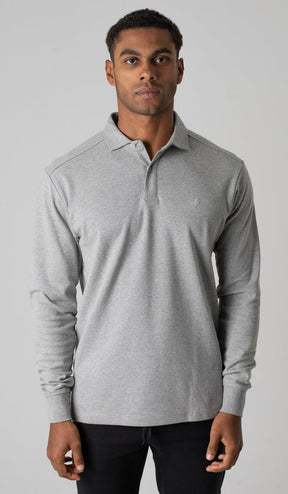 Polo Manga Longa Suedine