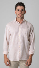 Camisa Manga Longa De Linho Lisa
