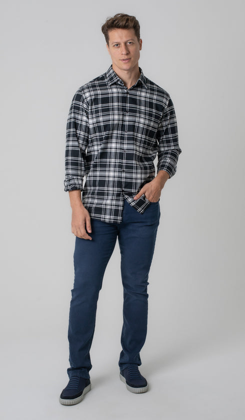 Camisa Manga Longa Xadrez