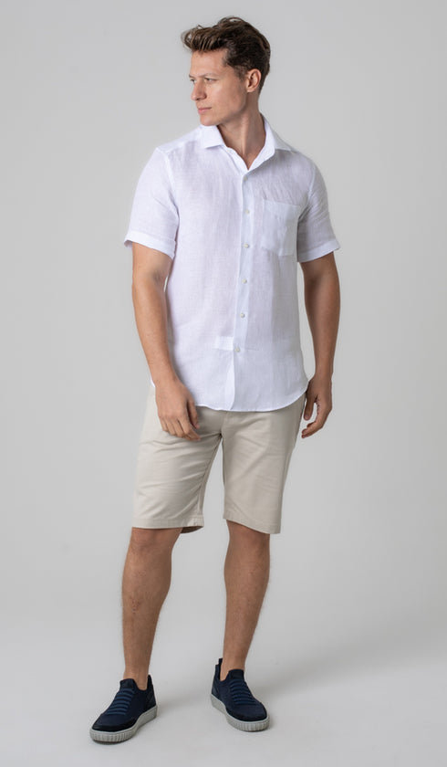 Camisa Manga Curta Linho