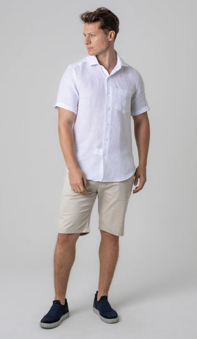 Camisa Manga Curta Linho