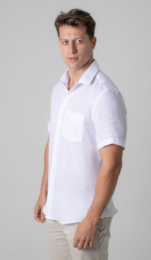 Camisa Manga Curta Linho