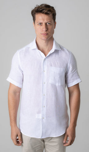 Camisa Manga Curta Linho