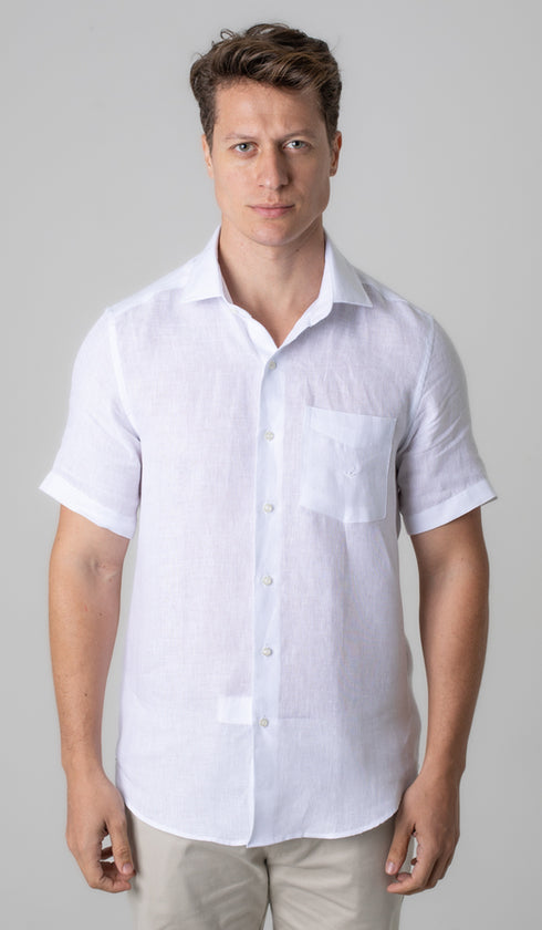 Camisa Manga Curta Linho