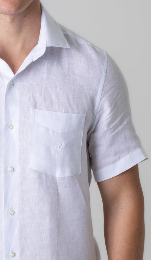 Camisa Manga Curta Linho