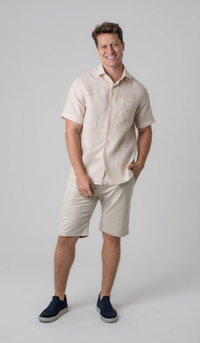 Camisa Manga Curta Linho