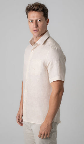 Camisa Manga Curta Linho