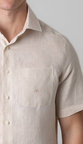 Camisa Manga Curta Linho