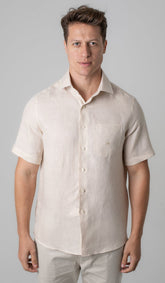 Camisa Manga Curta Linho