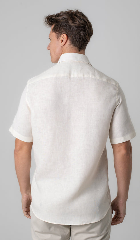 Camisa Manga Curta Linho