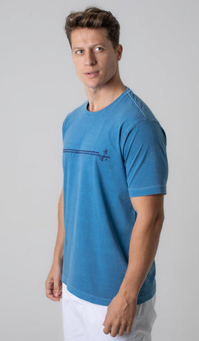 Camiseta Manga Curta Gola Careca Com Estampa