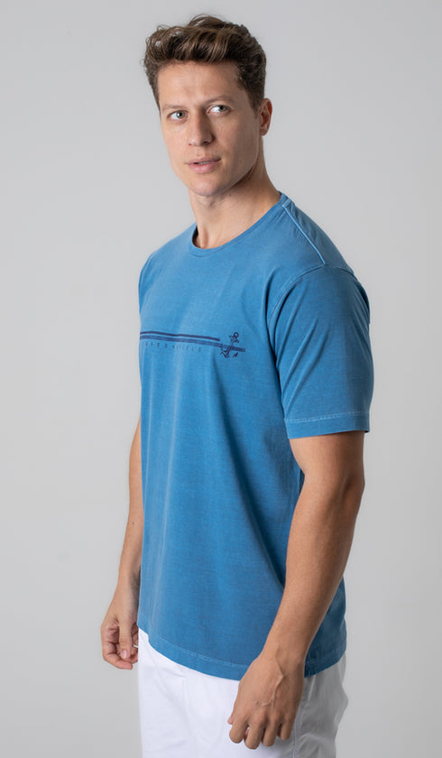 Camiseta Manga Curta Gola Careca Com Estampa